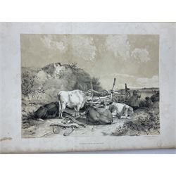 Thomas Sidney Cooper (British 1803-1902): 'Cooper's Designs for Cattle Pictures, Thirty Four Subjects of Cattle &co Designs for Pictures', London, published by T McLean, Ackermann & Co and C Tilt, 1837, with thirty two plates 