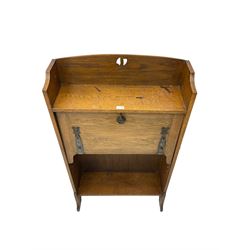 Early 20th century oak fall front writing desk bookcase