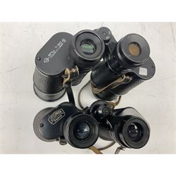 Eleven pairs of binoculars, to include Zeiss Wetzler 20x50, Taylor-Hobson Bino Prism No.2 Mk.III military stamped 1943 with broad arrow,  Swift Tecnar 16x50, J.T Coppock Oceanic Bloomed 10x50, Hensoldt Wetzlar Dialyt 7x42 etc