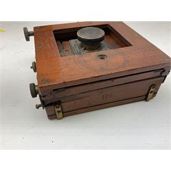 19th Century 'Empire cinematograph camera No.3, Manufactured by W.Butcher & Sons ltd'  in a wooden box with hinged handle 