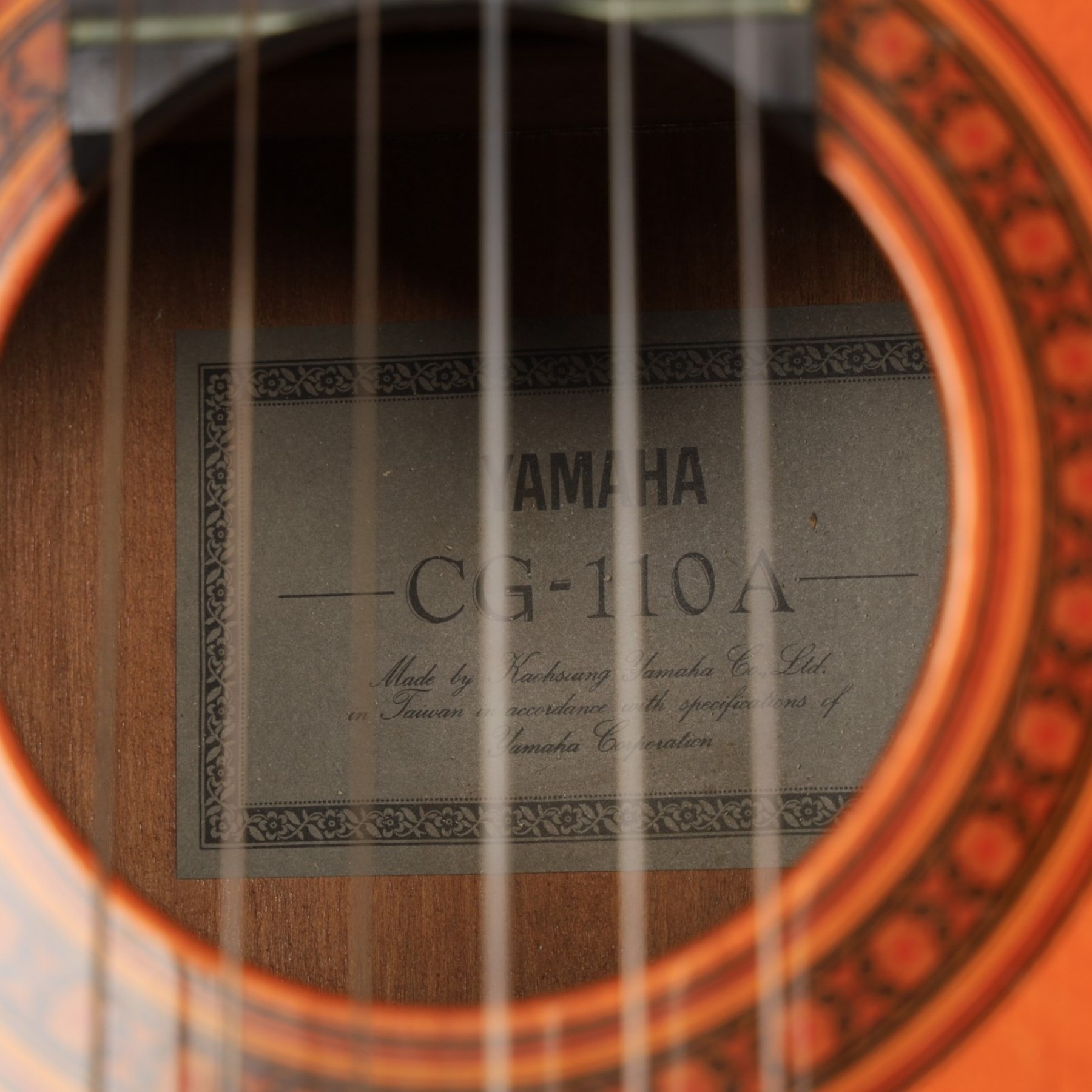 Yamaha acoustic guitar model no. CG-110A, L99cm, in fitted hardcase