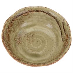 Celtic pottery Newlyn, bowl, dish and plate, together with other studio pottery 