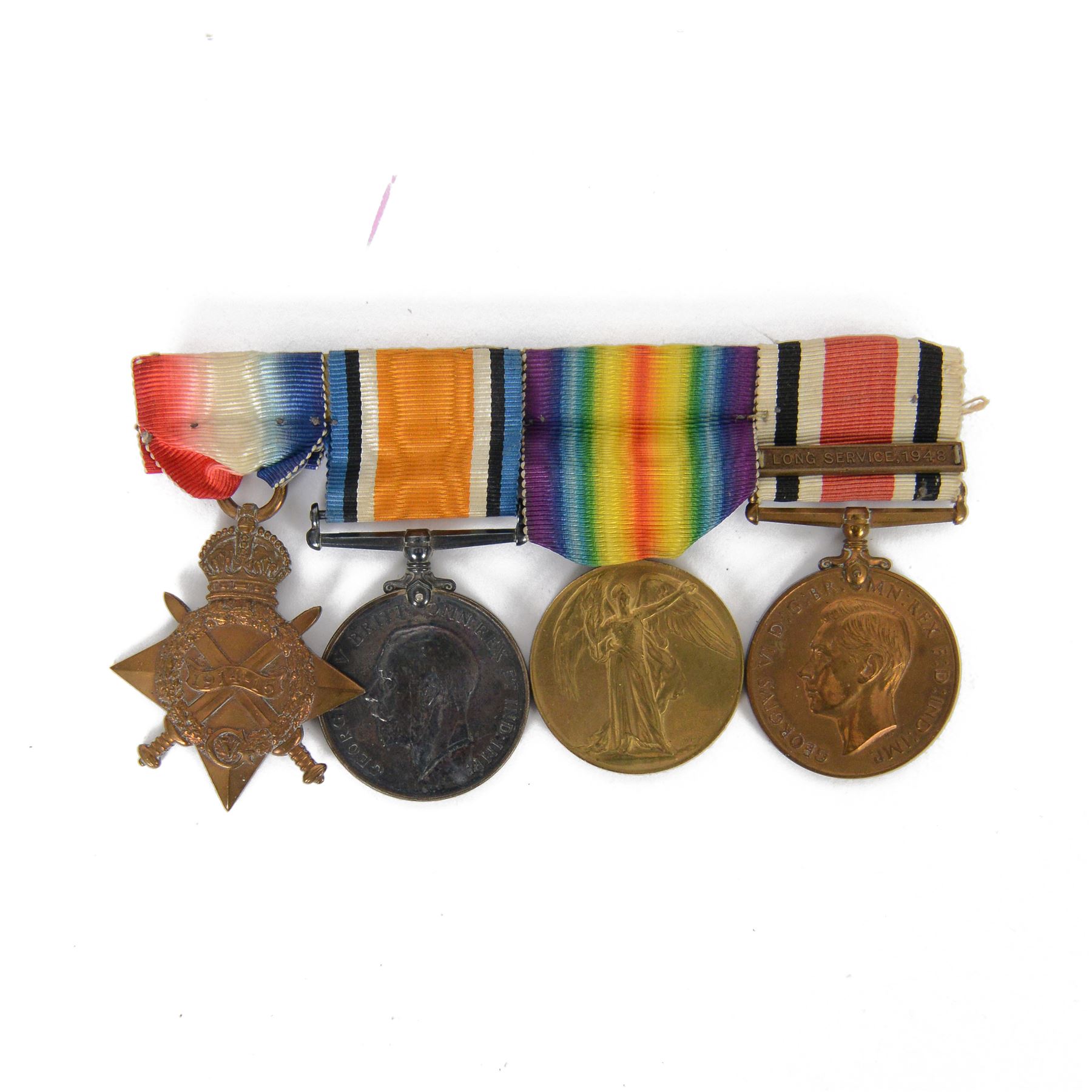 WWI medal group, 1914-15 Star, British War medal, Victory medal and Special Constabulary medal, awarded to 80974 DVR. C.H Hines R.E., together with WWII medal group, 1939-45 Star, Italy Star, Defence medal, War medal, together with ERII Police Officer's Exemplary Service medal, awarded to Const. Angus Maclacelan