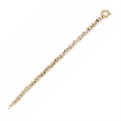 14ct two-tone gold circular link bracelet