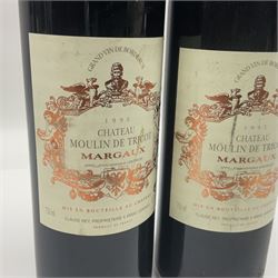 Chateau Moulin De Tricot, 1995, Margaux, 750ml, 12.5% vol, two bottles 