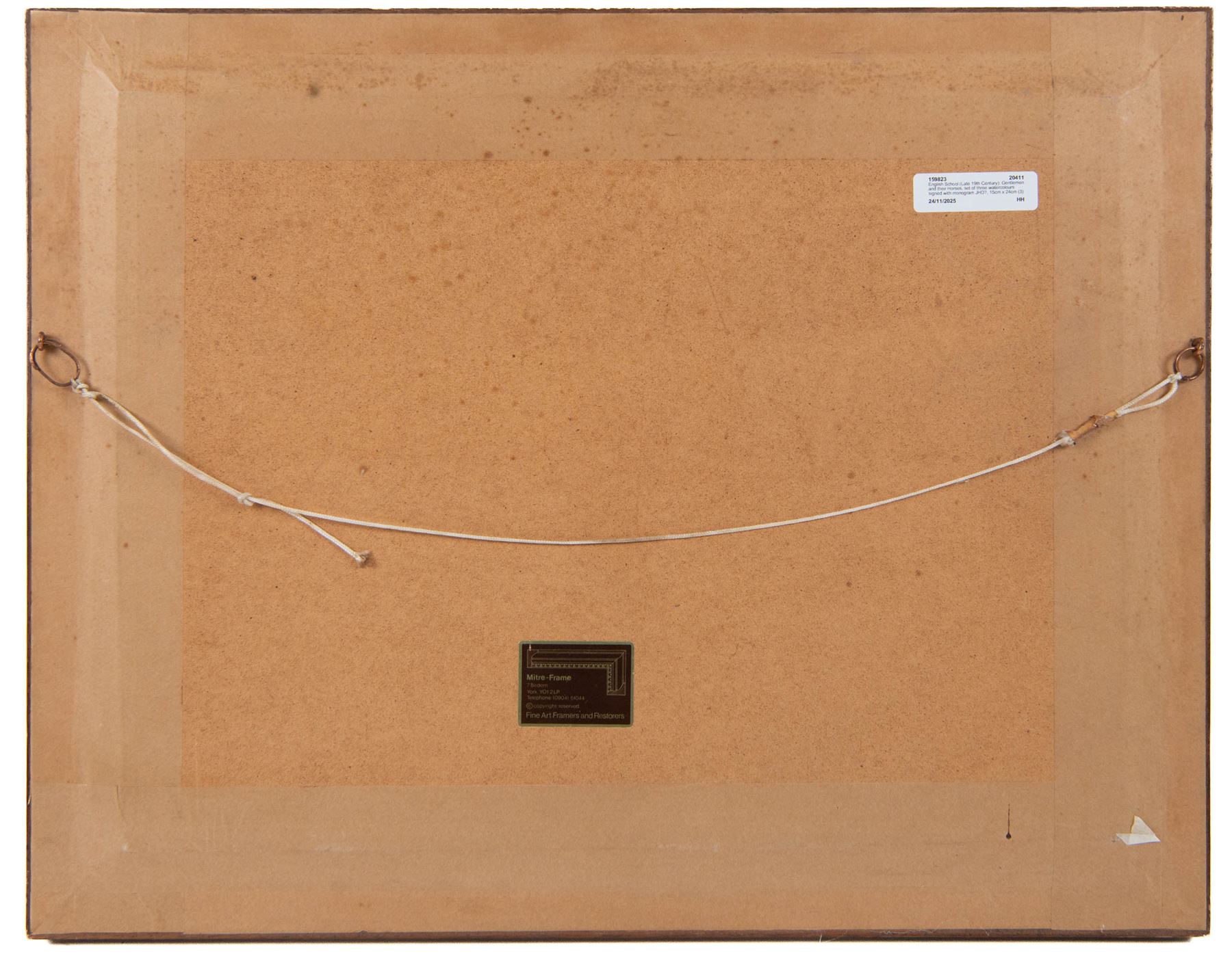 English School (Late 19th Century): Gentlemen and their Horses, set of three watercolours signed with monogram JHD?, 15cm x 24cm (3)