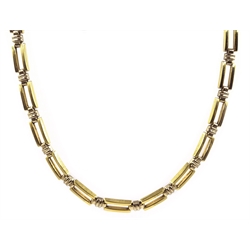  18ct gold rectangular link chain necklace, hallmarked, approx 32.3gm   