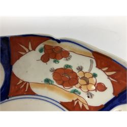 Collection of mostly Oriental ceramics, to include three 20th century Japanese Satsuma vases, two Japanese Imari plates, etc. 