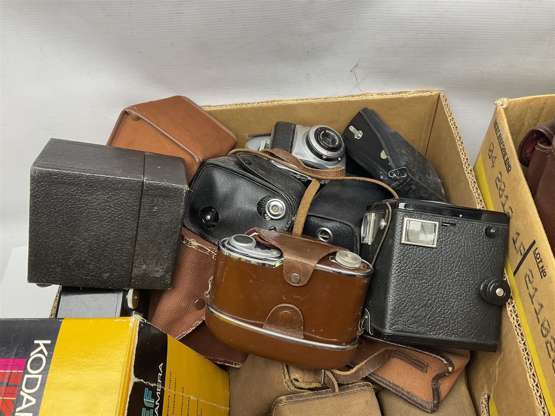 Collection of cameras and equipment, to include Boots comet 404 - X, Kodak DC25, Pentax ESPIO 90MC, olympus XA1, Kodak instamatic camera, tripods, cases, etc 