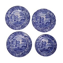 Spode Italian pattern tea service, comprising milk jug, sucrier, eight side plates, cake plate, six cups and saucers
