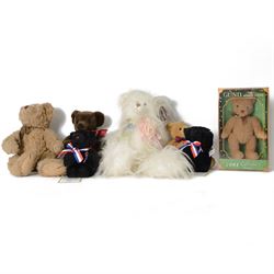Suki Silver Tag Bear 'Sophia', limited edition 826/1500, two Merrythought Hope Bears, Harr...