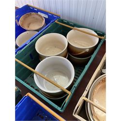 Various cooking pots, casserole dishes etc in dove trays - THIS LOT IS TO BE COLLECTED BY APPOINTMENT FROM DUGGLEBY STORAGE, GREAT HILL, EASTFIELD, SCARBOROUGH, YO11 3TX