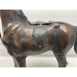 Liberty style leather horse, H68cm