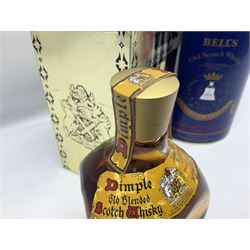 John Haig & Co Dimple Scotch whisky, 26 2/3 fl oz, 70% proof, one bottle and Bells Princess Beatrice whisky in original box, 75cl, 43% vol, one bottle (2)