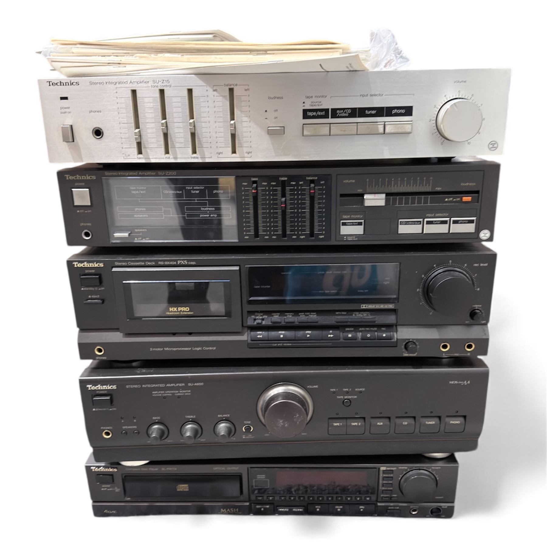 Technics Hi-Fi system and speakers, turntables, cassette players, EQ etc