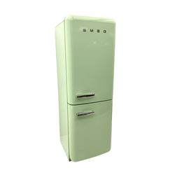 Smeg light blue finish fridge freezer, model no. S32STRP3