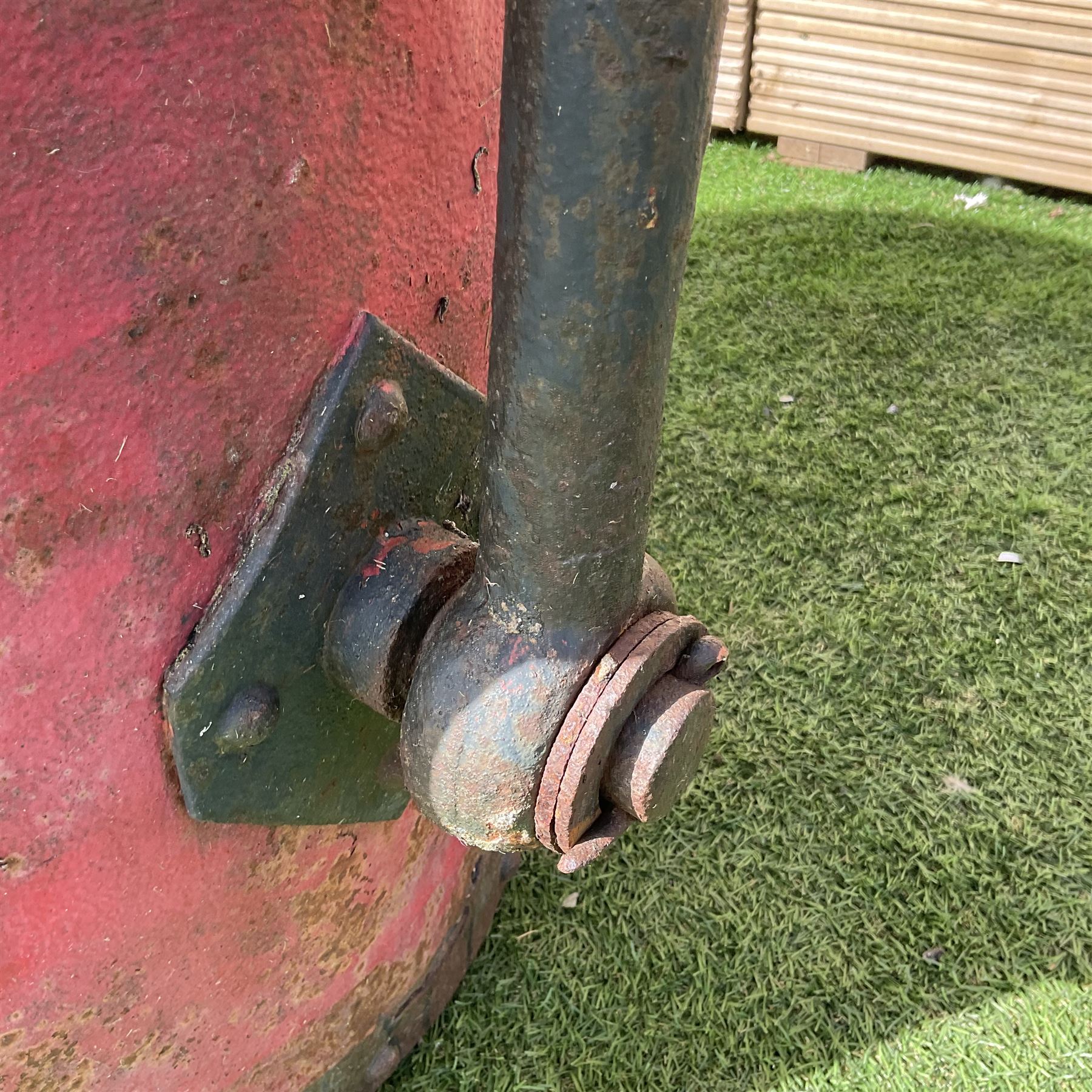 19th century large riveted steel smelting pot crucible  - THIS LOT IS TO BE COLLECTED BY APPOINTMENT FROM DUGGLEBY STORAGE, GREAT HILL, EASTFIELD, SCARBOROUGH, YO11 3TX