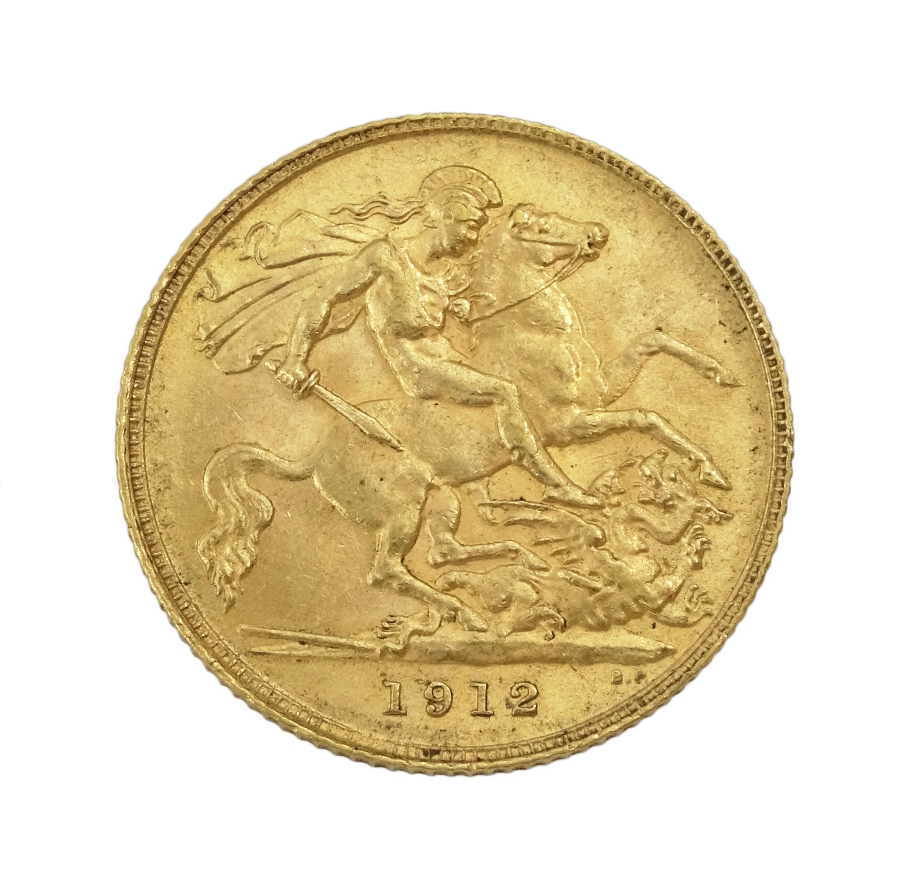 King George V 1912 gold half sovereign coin