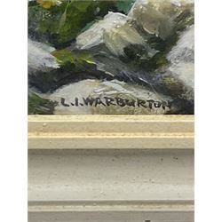 Leslie I Warburton (British 1917-2014): 'Rockcliffe' Scotland, acrylic on board signed, labelled verso 34cm x 44cm