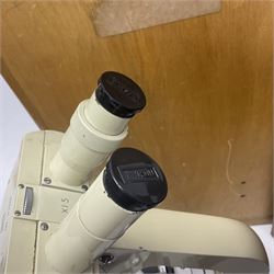 20th century W. Watson & Sons Bactil-60 binocular microscope no 143202, in original box, together with W. Watson & Sons microscope no 82904 in original box 