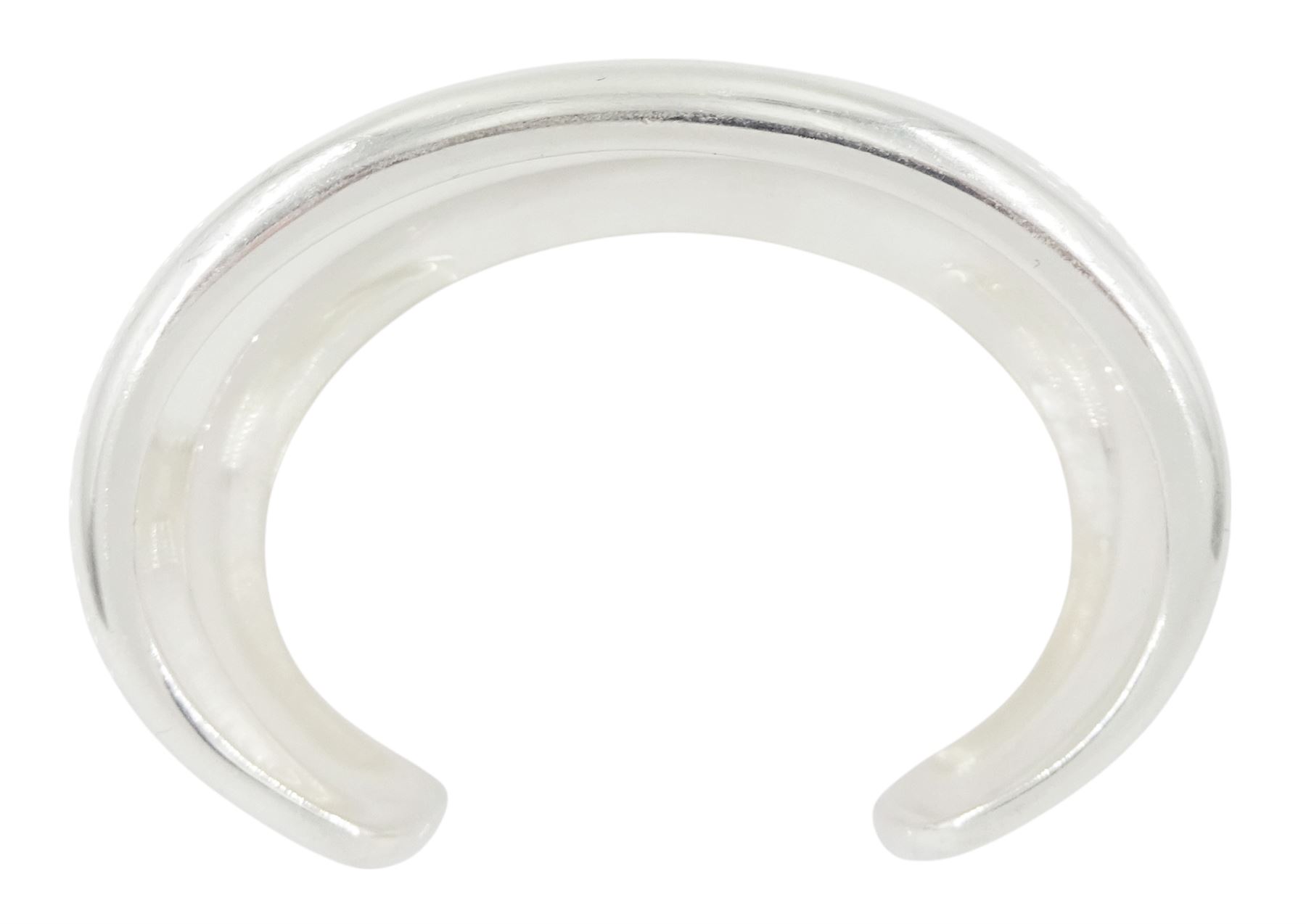 Georg Jensen silver curve bangle, No 501B, designed by Regitze Overgaard
