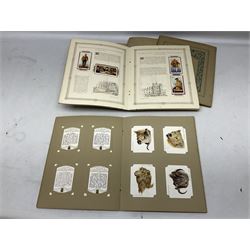 Twelve cigarette card albums by Players and Wills; quantity of loose cigarette cards by Players, Wills, Ogdens, Churchmans, Carrerras, Godfrey Phillips etc; quantity of printed cigarette silks by BDV of Regimental Crests and Colours; and large quantity of trade cards