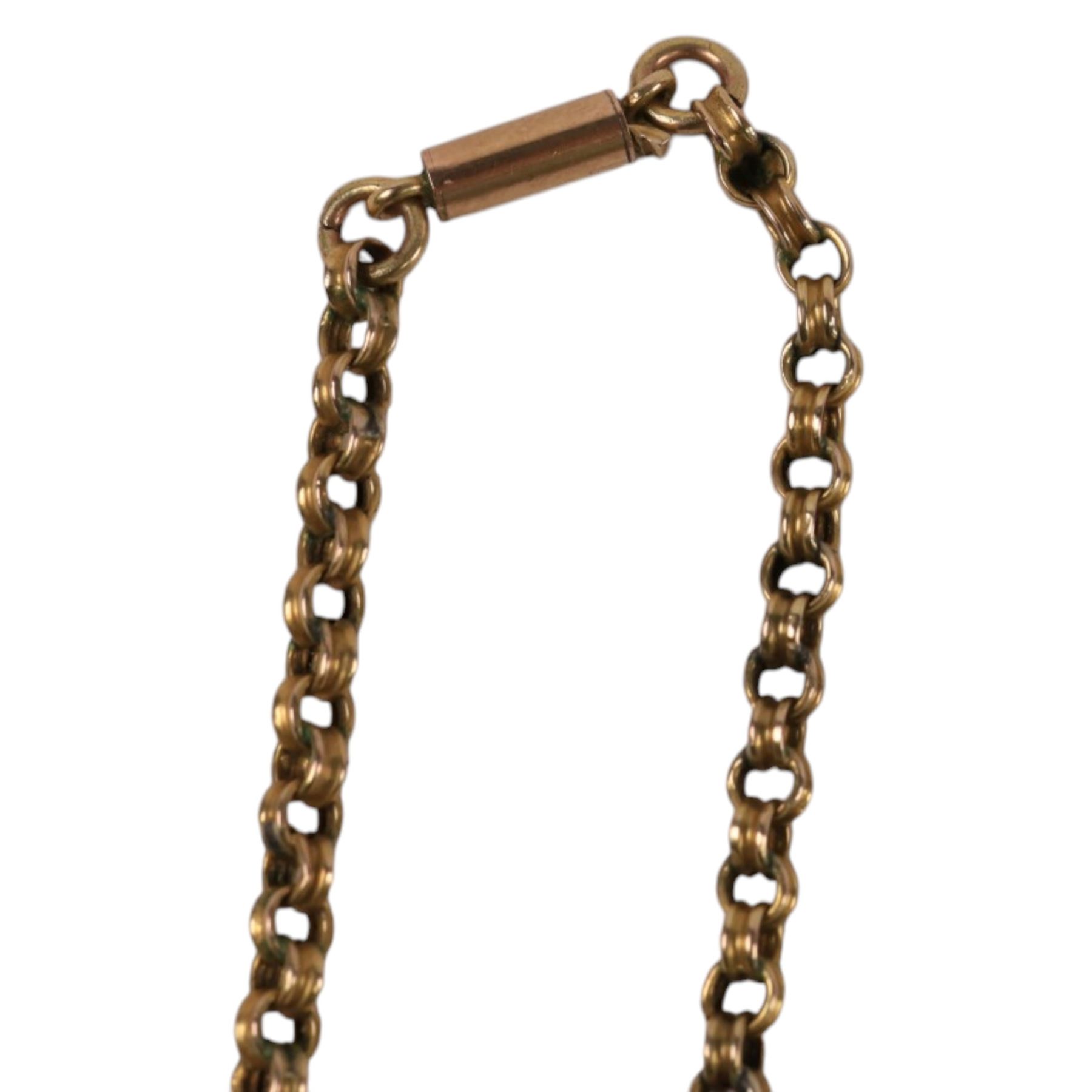 9ct gold rolo link chain, stamped 9c