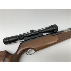 Air-Arms TX200 .22 underlever air rifle with Hawke telescopic sights, serial no.047630, L98.5cm overall