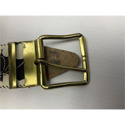 Two Boxed Batman Playsuit Costumes - 1960s 20th Century Original Play Suit, black eye mask, plastic vinyl cape/gauntlets, leather style belt, blue/yellow shirt, with Bat motif and blue/yellow pants; in original illustrated lidded box; and 1976 Decker Batman Playsuit costume, vinyl cape/ mask/gloves/boot tops/yellow belt, grey cloth top and pants; in original illustrated box (2)