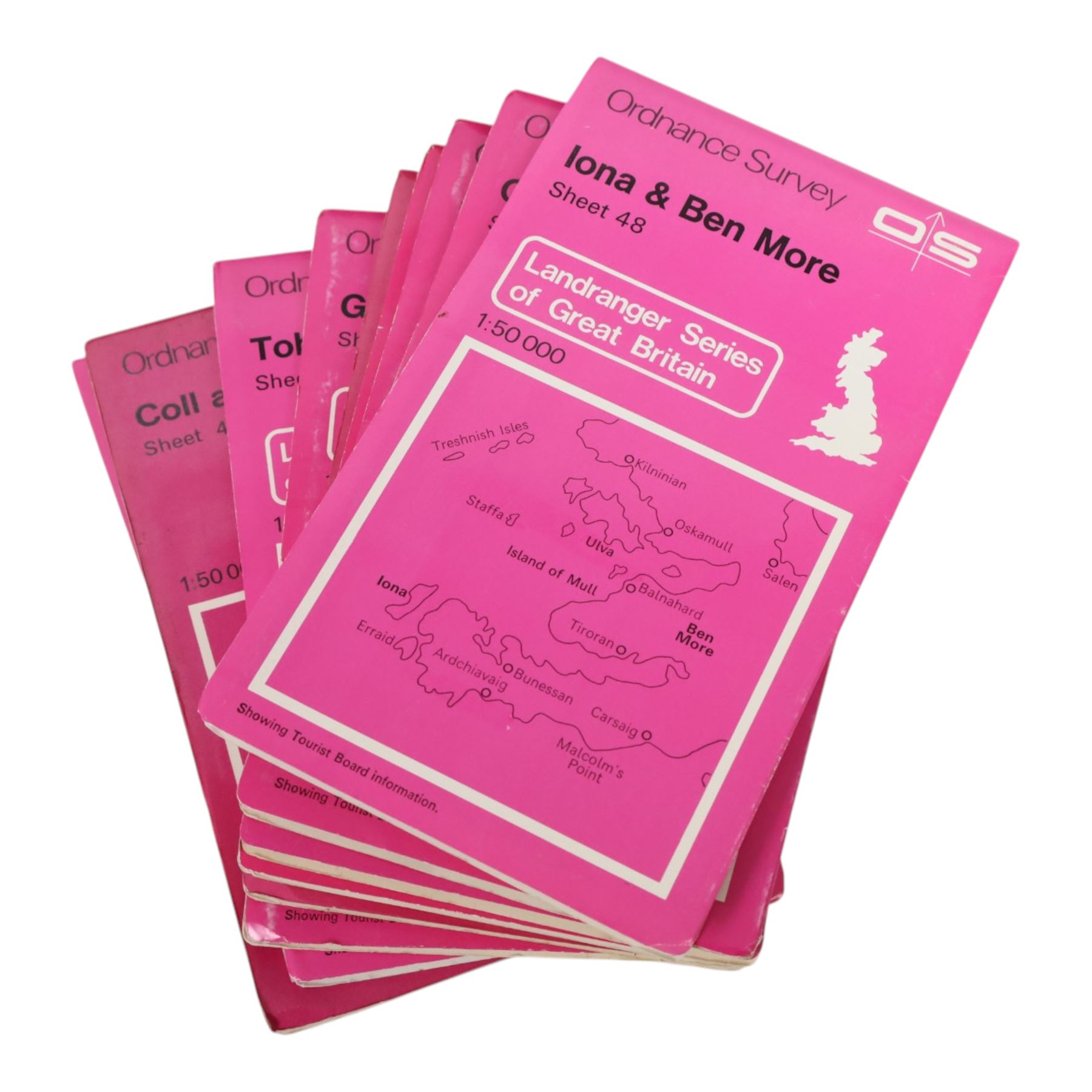 Complete set of two-hundred and four Ordnance Survey Land Ranger maps, 1:50,000 scale