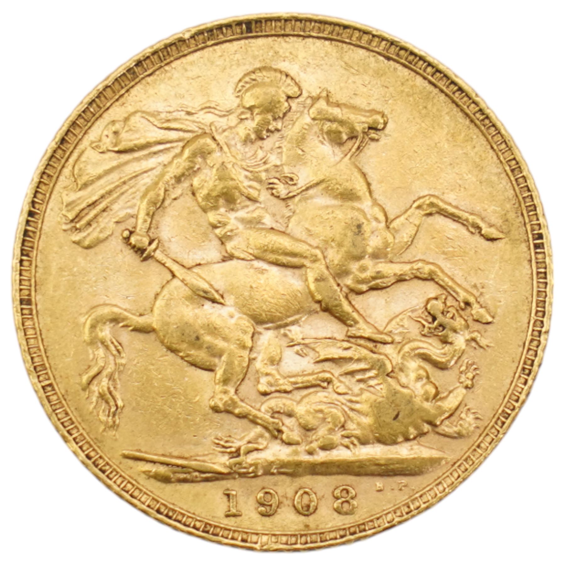 King Edward VII 1908 gold full sovereign coin
