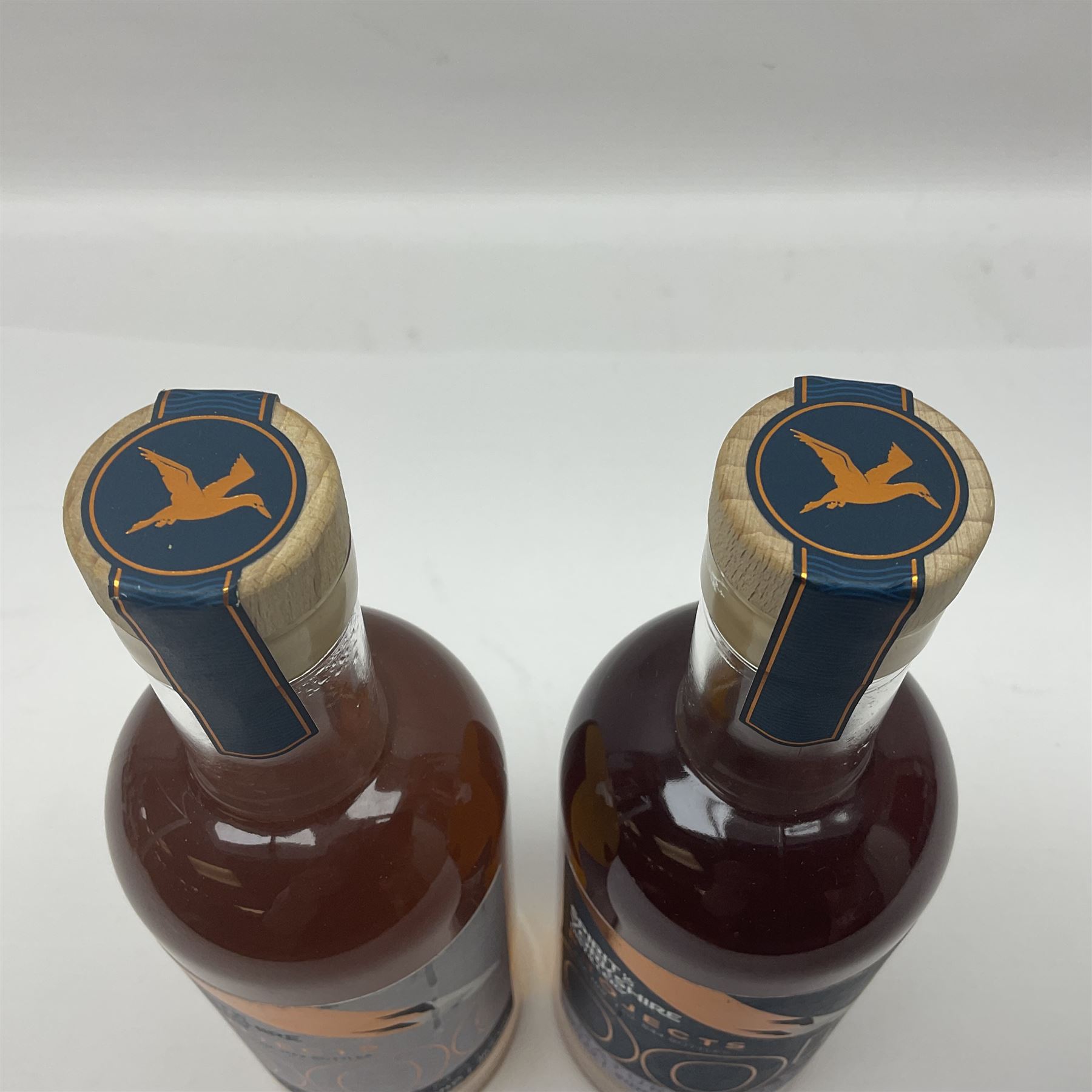 Spirit of Yorkshire Distillery, distillery projects maturing malt, project number 5, limited edition 1/544 and project number 6, limited edition 1/1142, 50cl, 46% vol (2)