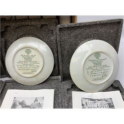 Twenty-three Bradford Exchange collector's plates with boxes and certificates, including Une Journee au bord de l'eau, wehrhaftes vischering, Vieux moulin a eau en Alsace etc 