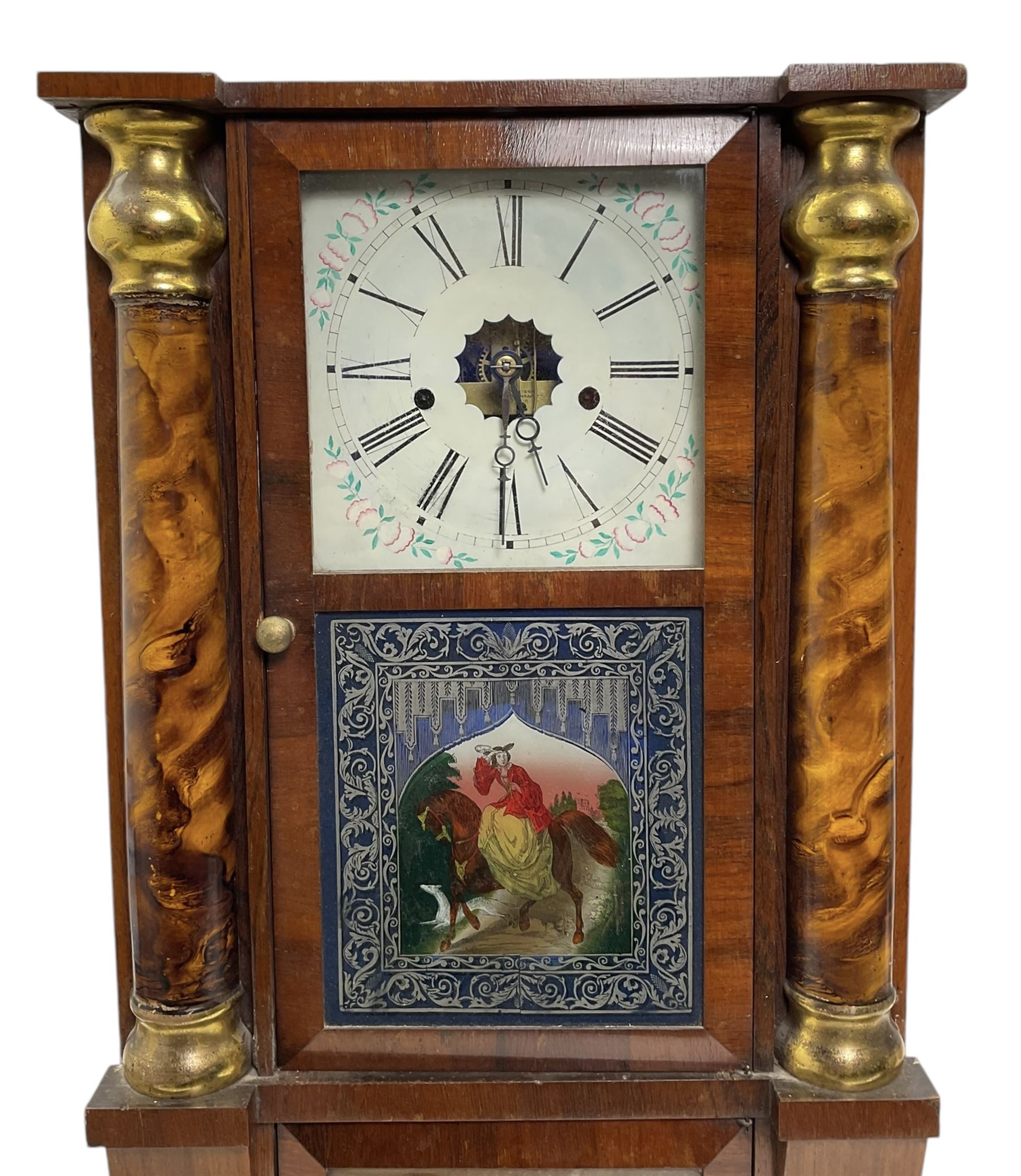 E.N. Welch of Forestville Connecticut U.S.A. - 8-day weight driven mahogany 