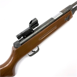 BAM .22 air rifle with under lever action and Daisy Electronic Point Sight L103cm overall; in gun slip case