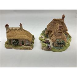 Seven Lilliput Lane cottages, comprising five limited edition examples, one French collection example and one Dutch collection, to include Queen of Windemere, Penkill Castle and Gertrude's Garden, all with boxes, four with deeds