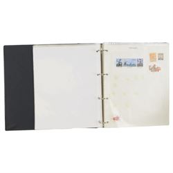 World stamps including Aden, Brunei, Rwanda, Spain, Ireland, Italy, Japan, Hungary, Germany, France, Portugal, Namibia, Netherlands, New Zealand, St Lucia, Malaysia etc, housed in ten ring binder folders