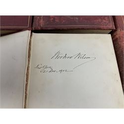 Woodrow Wilson black ink signature dated 21 Dec 1902, in volume I of History of the American people, together with four other volumes of History of the American people, Wilson went on to be the 28th President of the United States, 1913 to 1921.   