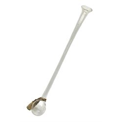 Blown glass yard of ale flute, L90cm