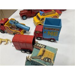Corgi - small collection of unboxed and playworn Chipperfield's Circus vehicles; and a quantity of die-cast buses by various makers including Dinky, , Corgi, Lledo, Rio etc; some boxed