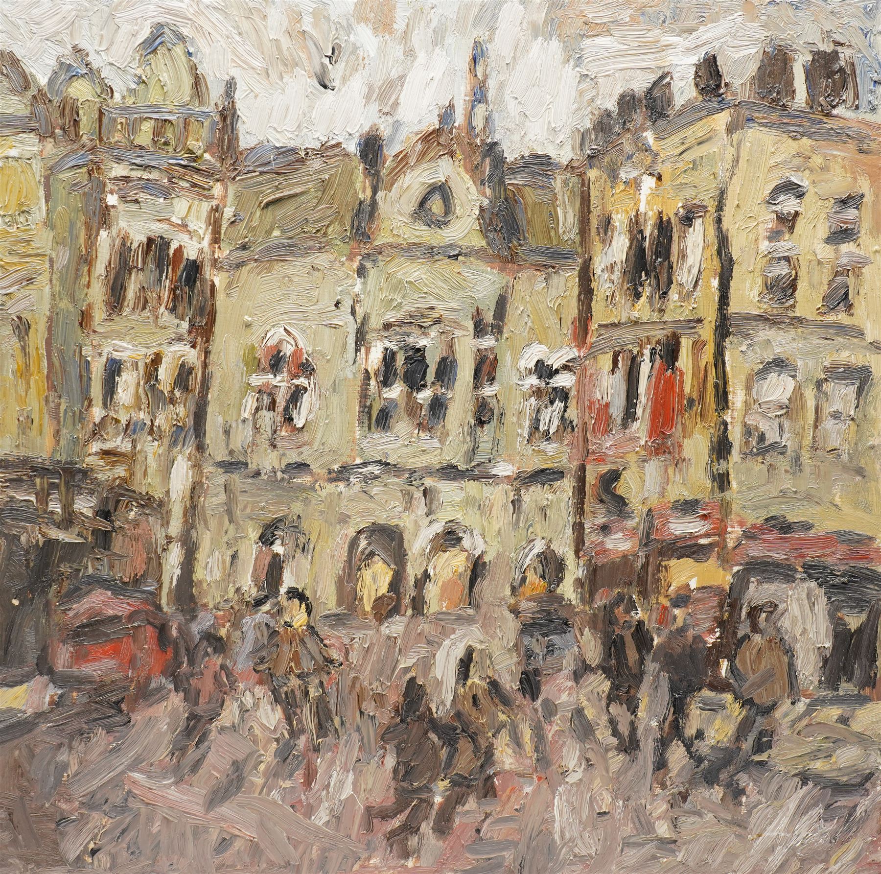 Barry De More (Yorkshire 1948-2023): 'Halifax Post Office', oil on board, signed titled verso 60cm x 61cm (unframed)
Provenance: consigned by the artist's widow