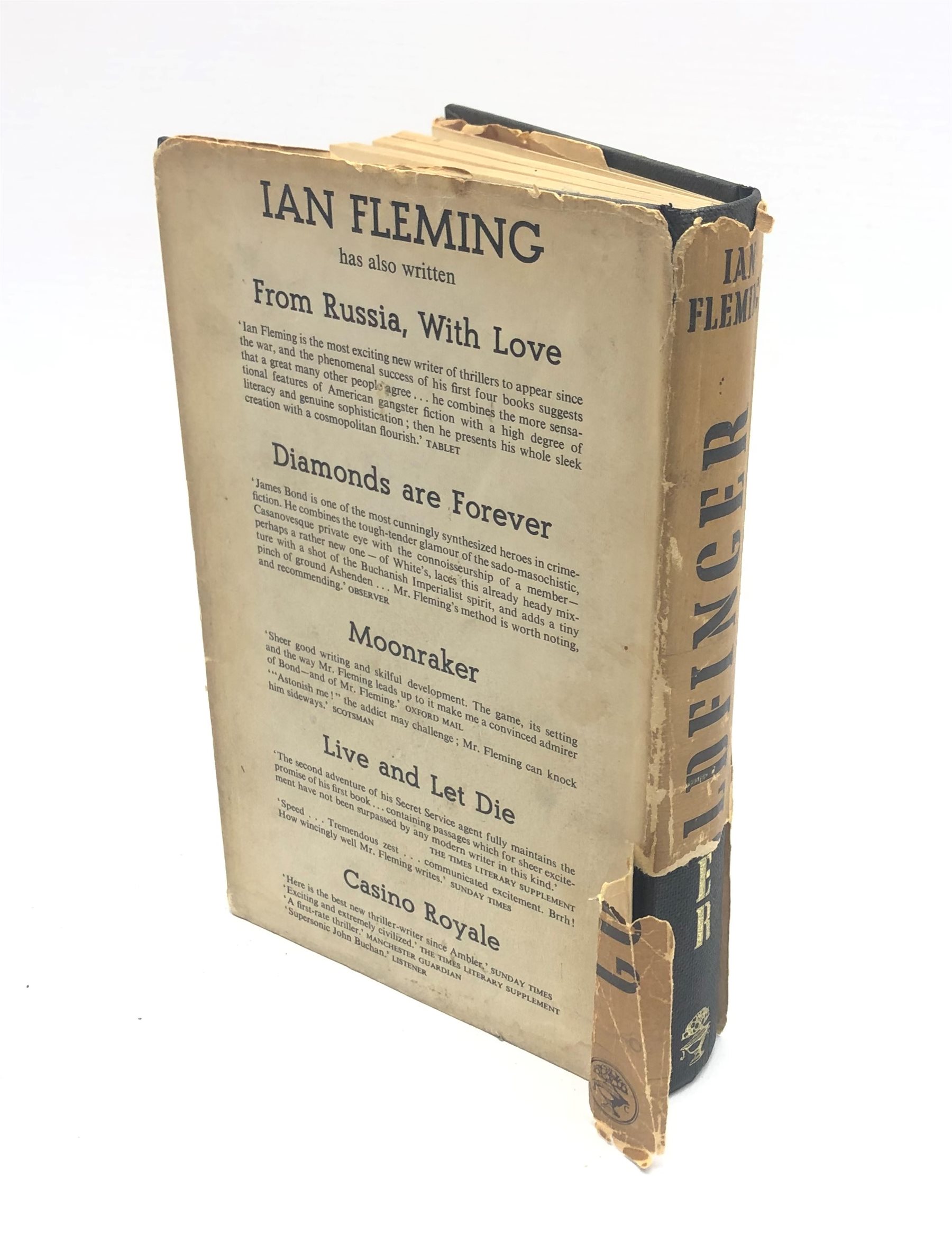  Fleming Ian: Goldfinger. 1959 First edition. Embossed black cloth/gilt. Unclipped dustjacket.   