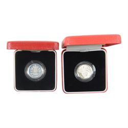 Sixteen The Royal Mint United Kingdom silver proof one pound coins, comprising 1983 (2), 1983 piedfort, 1984 piedfort, 1985 piedfort, 1986 piedfort, 1987 piedfort, 1988 (2), 1988 piedfort, 1989 (2), 1989 piedfort, 1990, 1991, and 1993 piedfort, cased with certificates