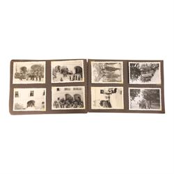WWII German Soldiers photo album, 1942, including photographs of soldiers in uniform posin...