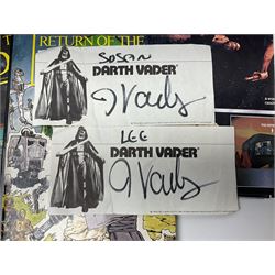 Star Wars - Darth Vader TIE-fighter; Darth Vader head and shoulder shaped figure collection box; 1983 & 1984 Return of the Jedi Annuals; Read Along Book and Tapes; and two posters