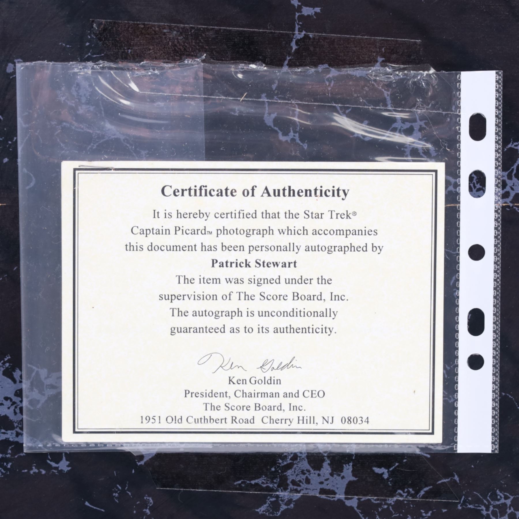 Star Trek Generations 'Two Captains, One Destiny' William Shatner (Captain James T Kirk) and Patrick Stewart (Captain Jean Luc Pickard) limited edition signed photographs, on wooden display board with plaque, limited edition no. 39/995, together with a framed Kate Mulgrew (Captain Janeway) signed photograph, tallest frame H42cm