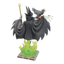 Grand Jester Studios Disney Showcase Collection figures, comprising Cruella De Vil, Ursula, Maleficent, Dragon, all boxed