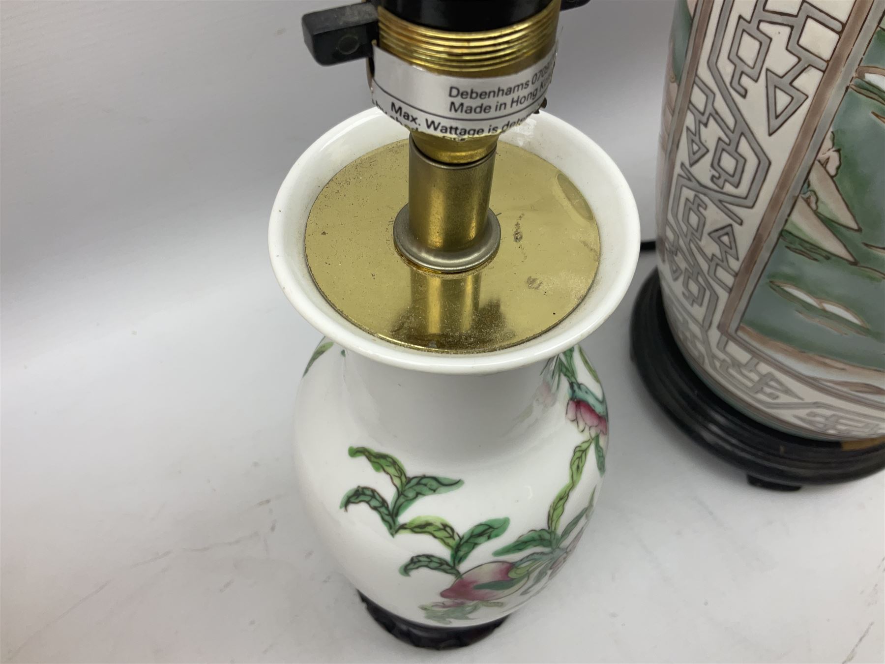 Four Oriental ceramic table lamps Lighting 49472