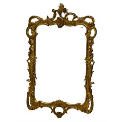18th century style carved gilt wood wall mirror