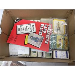 Quantity of cigarette and trade cards in albums, loose and framed